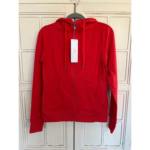 NWT CRZ Yoga size small 4/6 red zip up hoodie sweatshirt - Picture 1 of 3